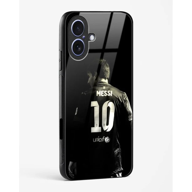 iPhone 17 Messi Glass Case - Premium Tempered Glass Back Cover