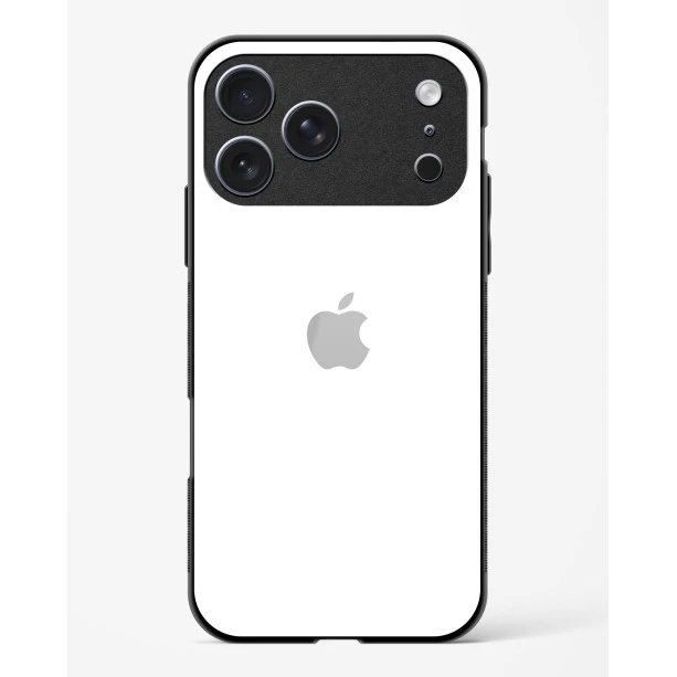 iPhone 17 Pro Pure White Glossy Glass Case - Premium Finish