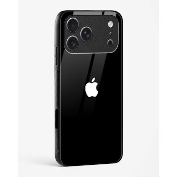 iPhone 17 Pro Rich Black Glossy Glass Case - Premium Tempered Glass Back Cover