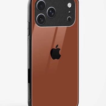 iPhone 17 Pro Brown Glass Case - Premium Tempered Glass Back Cover
