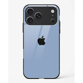 iPhone 17 Pro Sierra Blue Glass Case - Premium Glossy Tempered Glass Back Cover