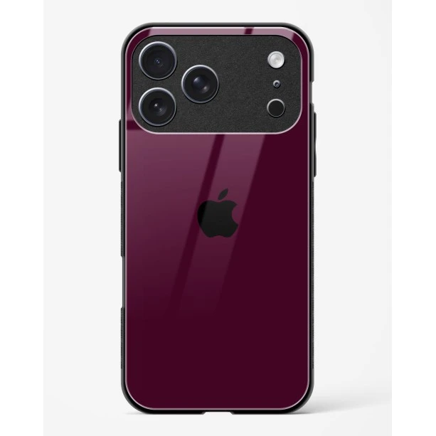 iPhone 17 Pro Wine Glass Case - Premium Glossy Tempered Glass Back Cover