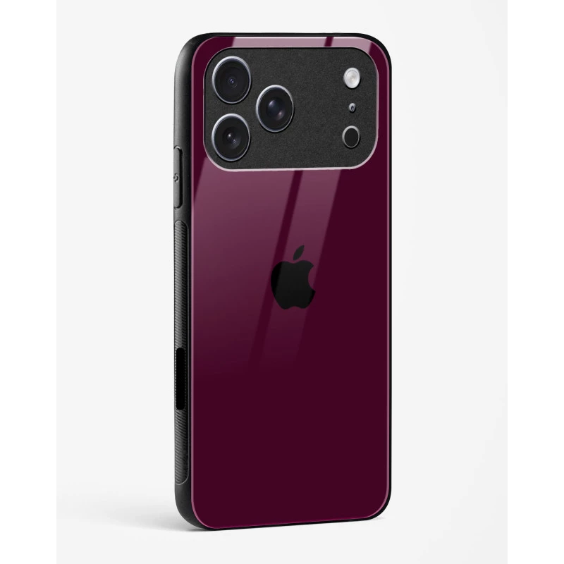 iPhone 17 Pro Wine Glass Case - Premium Glossy Tempered Glass Back Cover