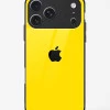 iPhone 17 Pro Yellow Glass Case - Premium Glossy Tempered Glass Back Cover