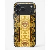 iPhone 17 Pro Versace Design Glass Case - Premium Tempered Glass Designer Back Cover