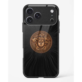 iPhone 17 Pro Versace Glass Case - Premium Designer Tempered Glass Back Cover