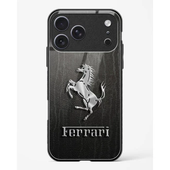 iPhone 17 Pro Ferrari Glass Case - Premium Tempered Glass Back Cover