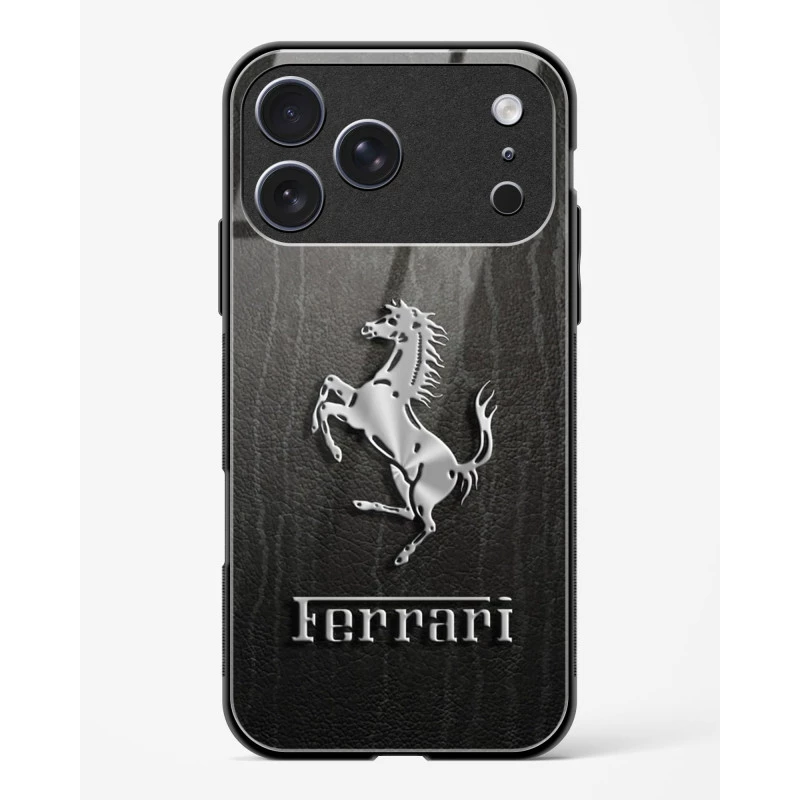 iPhone 17 Pro Ferrari Glass Case - Premium Tempered Glass Back Cover