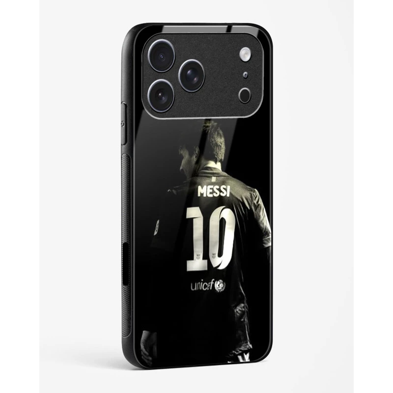 iPhone 17 Pro Messi Glass Case - Premium Tempered Glass Back Cover