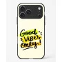 iPhone 17 Pro Max Good Vibes Only Glass Case - Premium Tempered Glass Back Cover