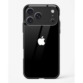 iPhone 17 Pro Max Rich Black Glossy Glass Case - Premium Tempered Glass Back Cover