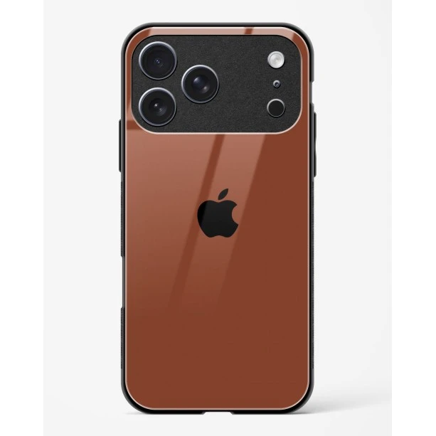 iPhone 17 Pro Max Brown Glass Case - Premium Tempered Glass Back Cover
