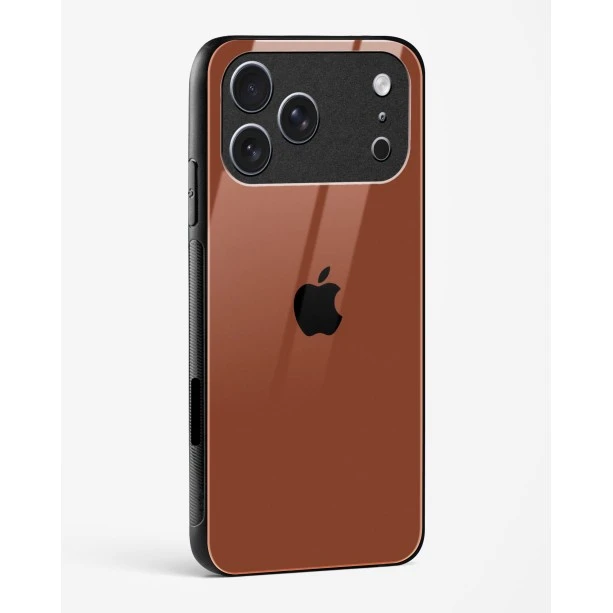 iPhone 17 Pro Max Brown Glass Case - Premium Tempered Glass Back Cover