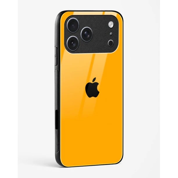 iPhone 17 Pro Max Orange Glass Case - Premium Tempered Glass Back Cover