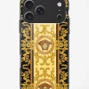 iPhone 17 Pro Max Versace Design Glass Case - Premium Tempered Glass Designer Back Cover