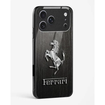 iPhone 17 Pro Max Ferrari Glass Case - Premium Tempered Glass Back Cover