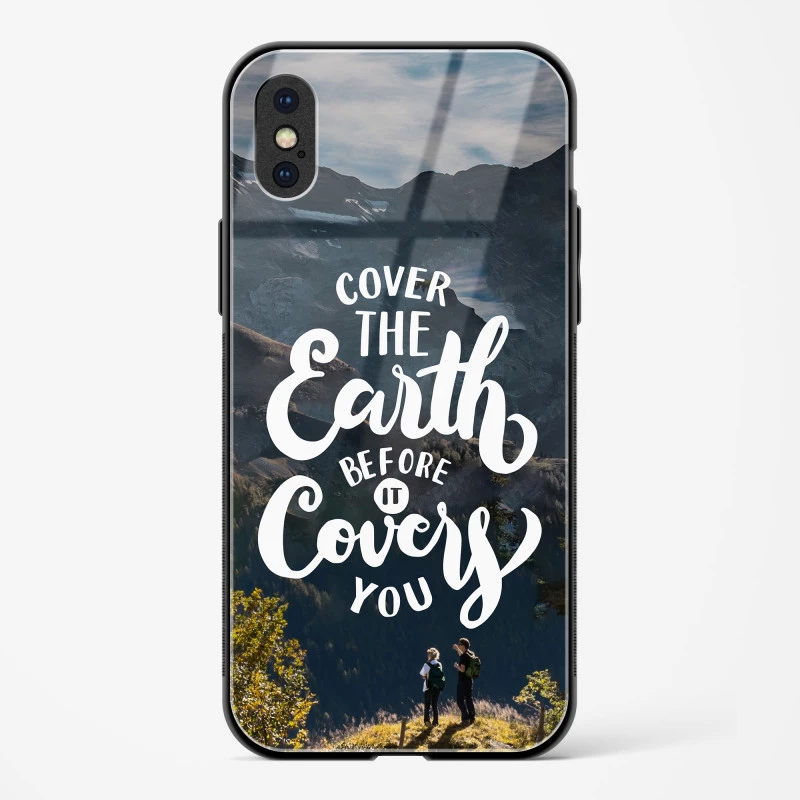 Travel Quote Glass Case Phone Cover For iPhone XS