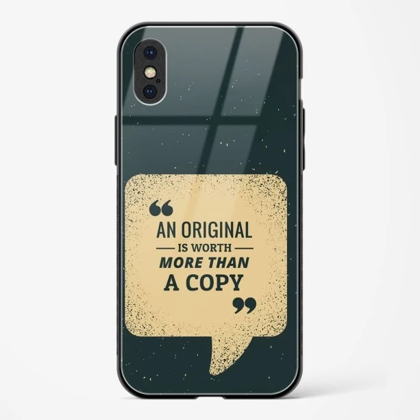 Original Is Worth Glass Case Phone Cover For iPhone X