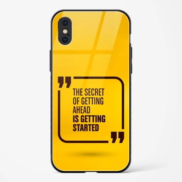 Get Started Glass Case Phone Cover For iPhone XS