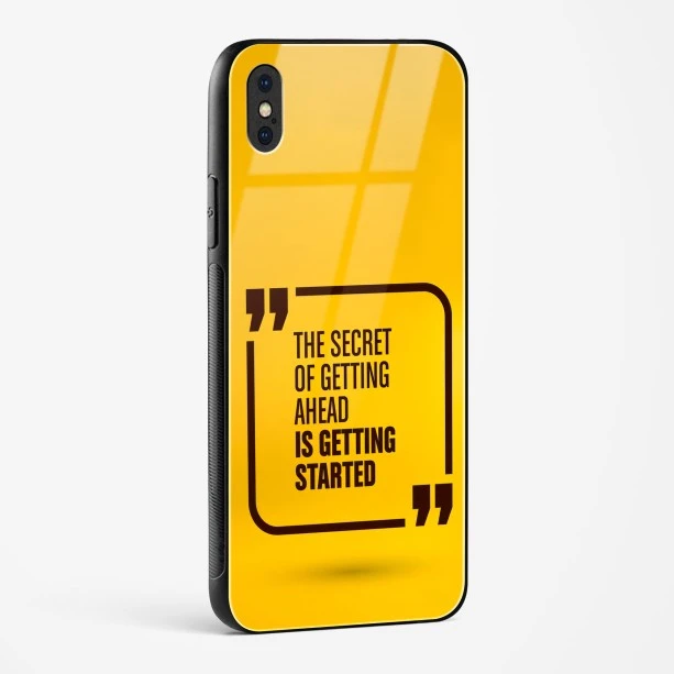 Get Started Glass Case Phone Cover For iPhone XS