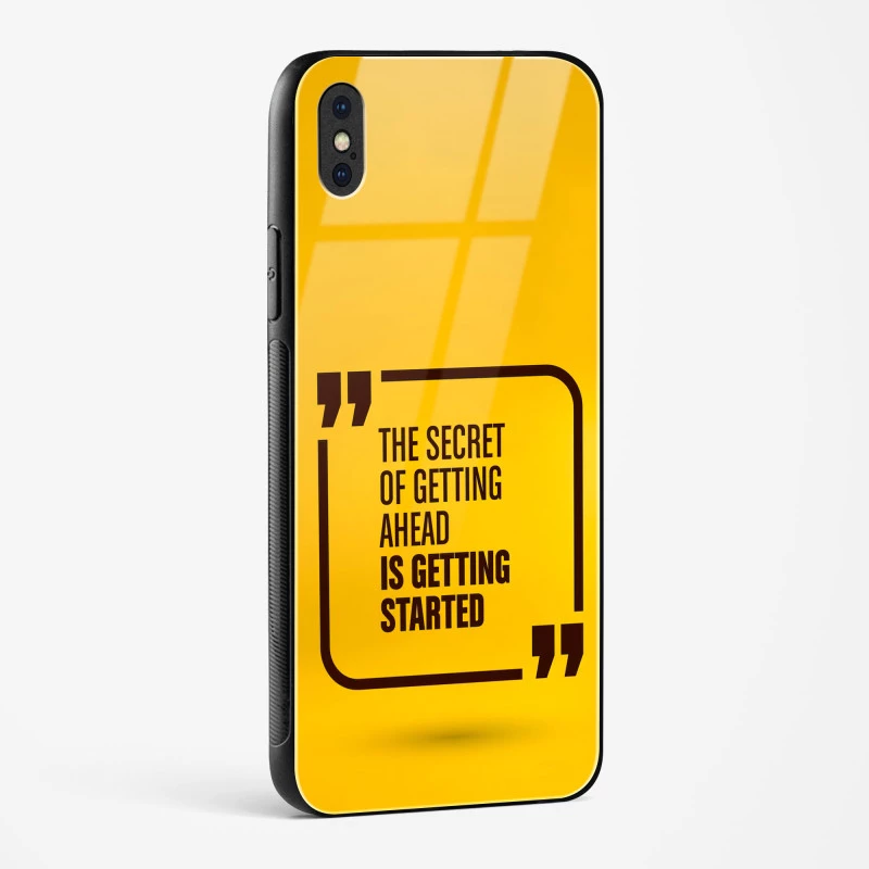 Get Started Glass Case Phone Cover For iPhone XS