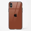 Brown Glass Case for iPhone X