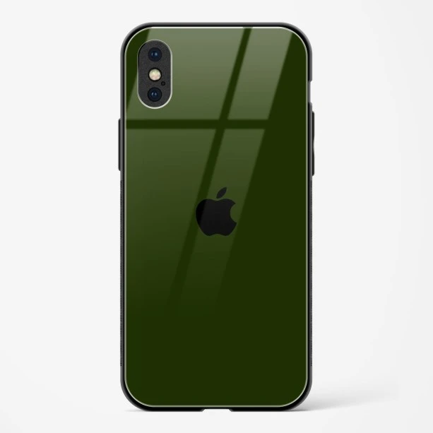 Dark Green Glass Case for iPhone X