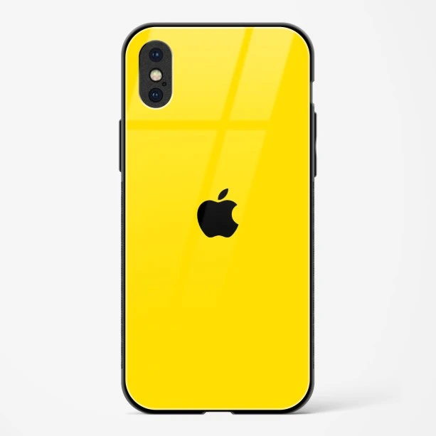 Yellow Glass Case for iPhone X