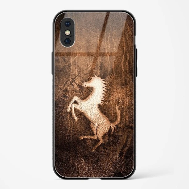 Ferrari Design Gold Glass Case for iPhone X