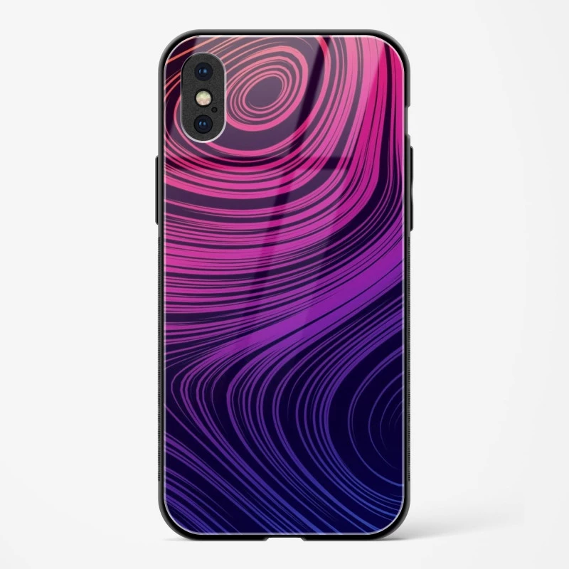 Spiral Design Glass Case for iPhone X