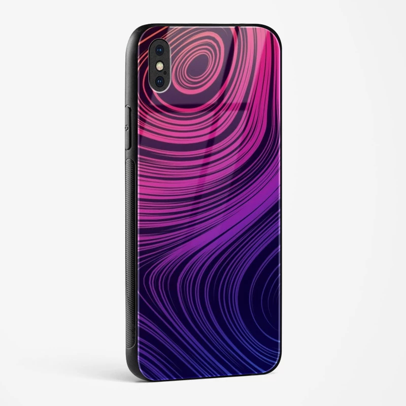 Spiral Design Glass Case for iPhone X