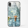 Romantic Couple Walking In Rain Glass Case Phone Cover For iPhone XR