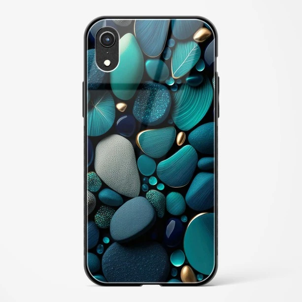 Pebble Design Glass Case for iPhone XR