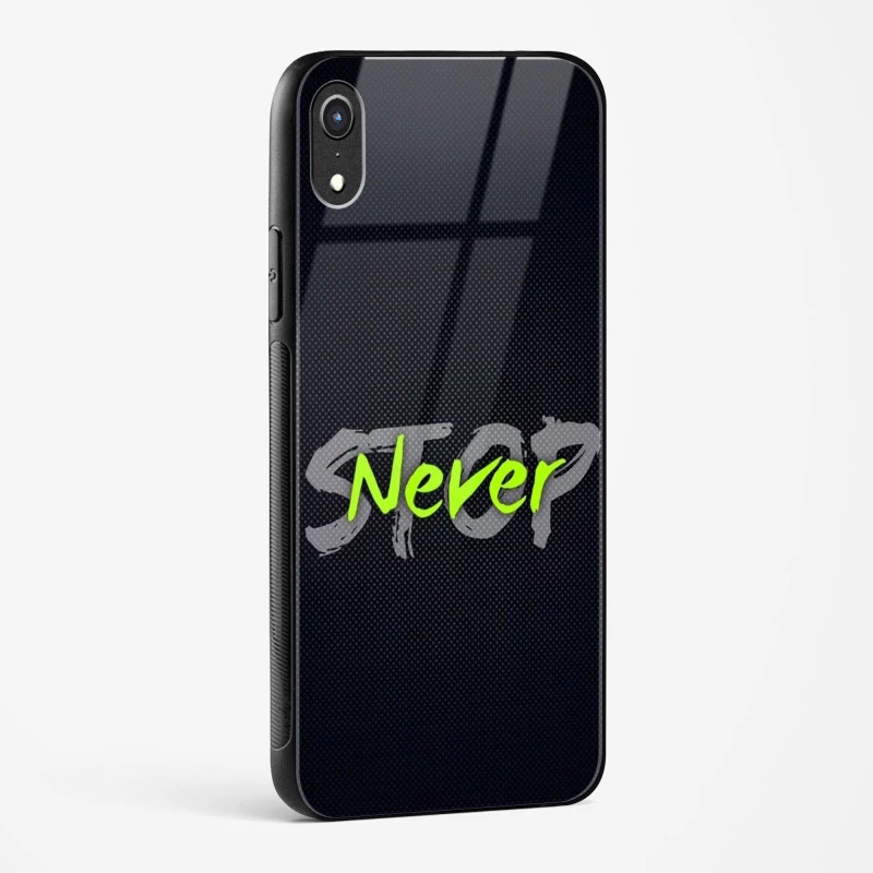 Stop Never Glass Case for iPhone XR