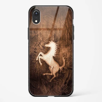 Ferrari Design Gold Glass Case for iPhone XR