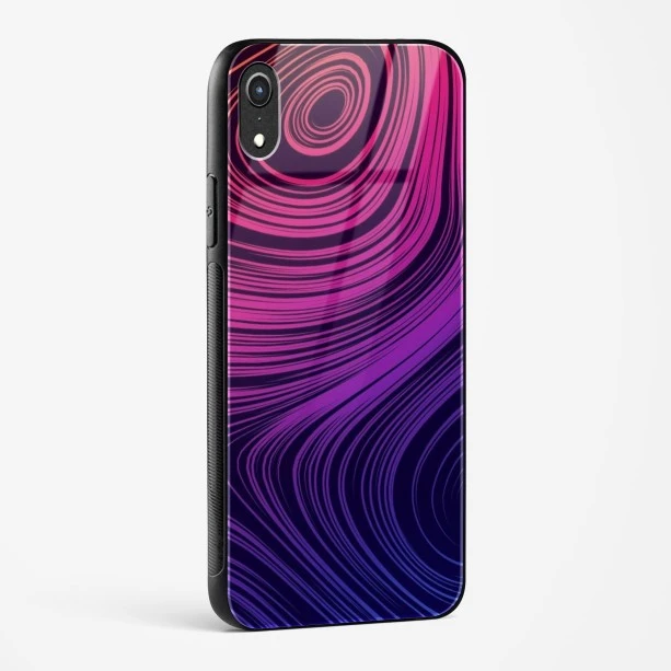 Spiral Design Glass Case for iPhone XR