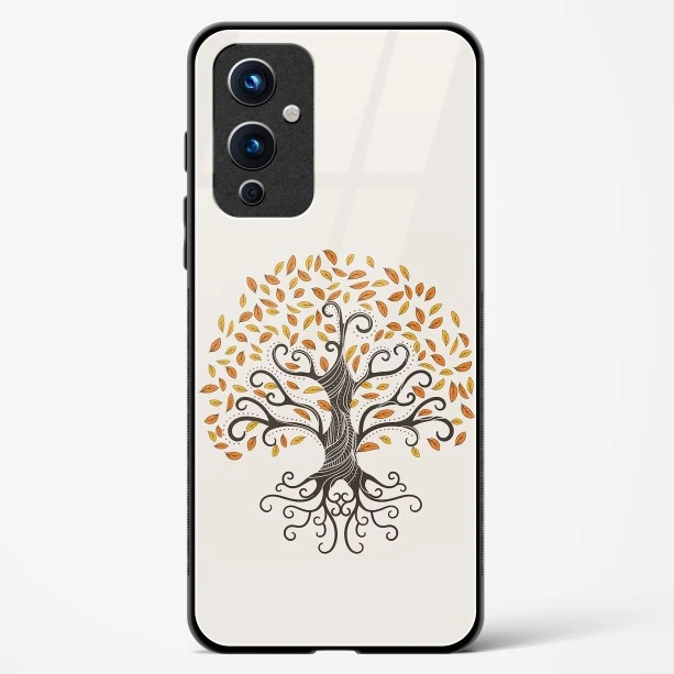 Glass Case For OnePlus 9 - Oak Tree Deep Roots