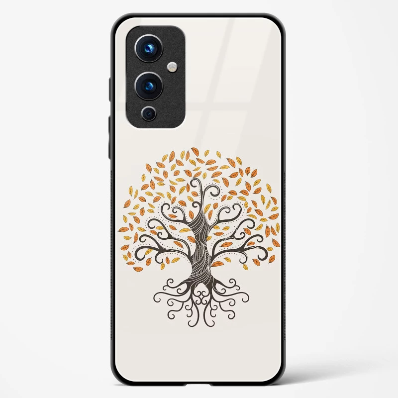 Glass Case For OnePlus 9 - Oak Tree Deep Roots