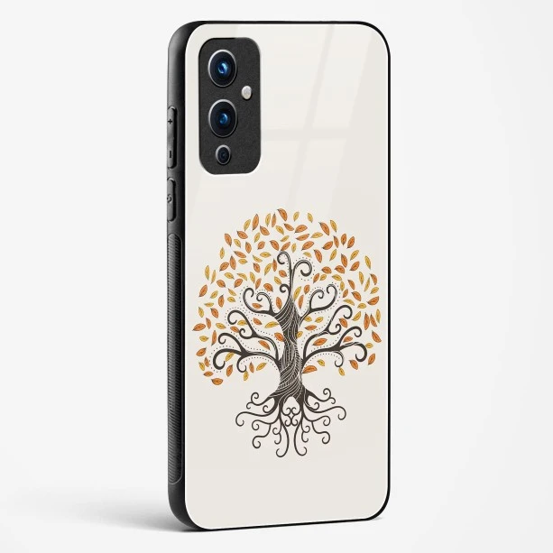 Glass Case For OnePlus 9 - Oak Tree Deep Roots