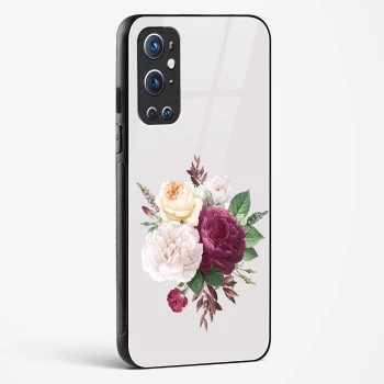 Glass Case For OnePlus 9 Pro - Flower Design Abstract 3