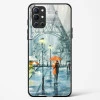 Romantic Couple Walking In Rain Glass Case For OnePlus 9R