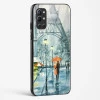 Romantic Couple Walking In Rain Glass Case For OnePlus 9R