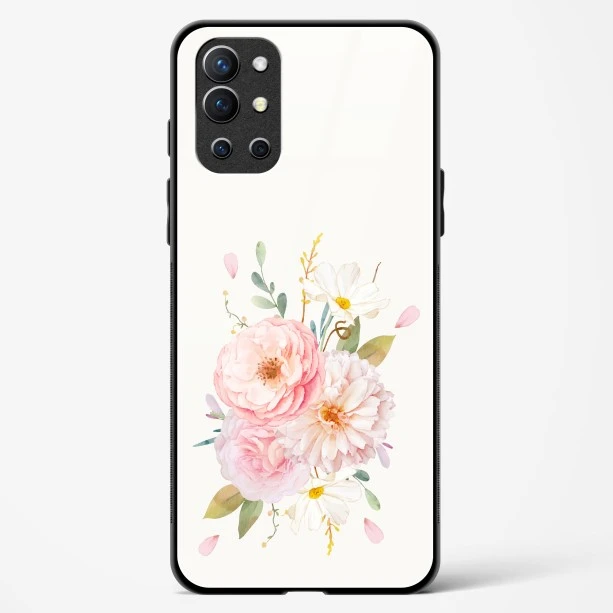 Flower Design Abstract 2 Glass Case For OnePlus 9R