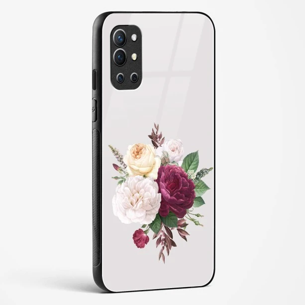 Flower Design Abstract 3 Glass Case For OnePlus 9R