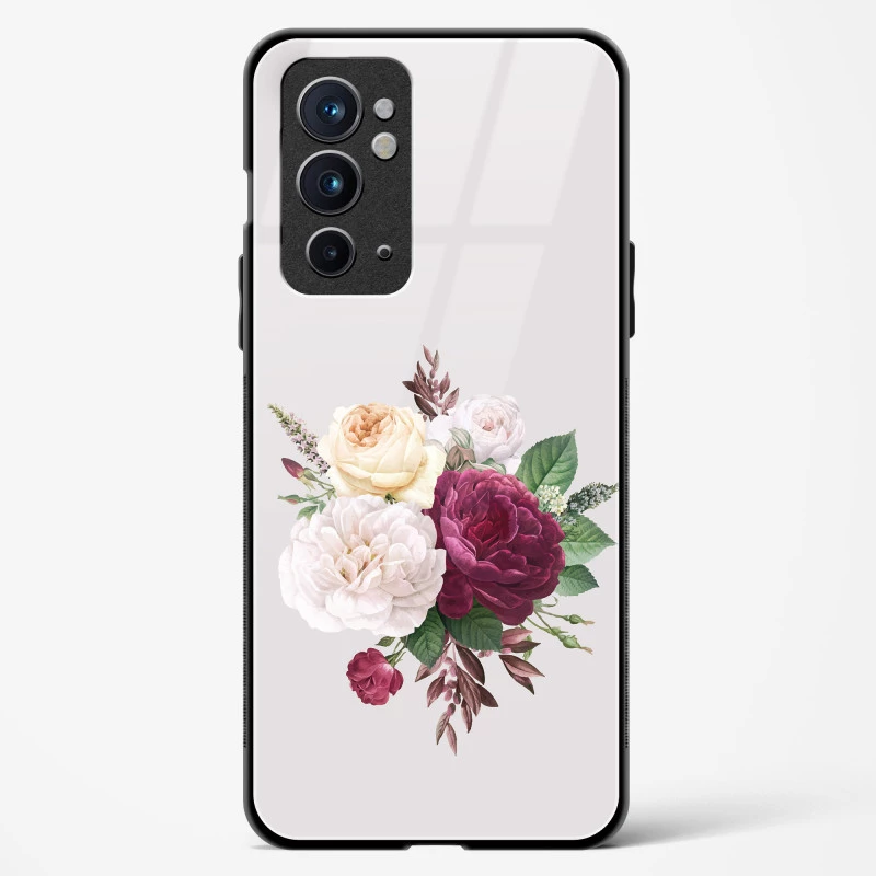 Flower Design Abstract 3 Glass Case For OnePlus 9RT