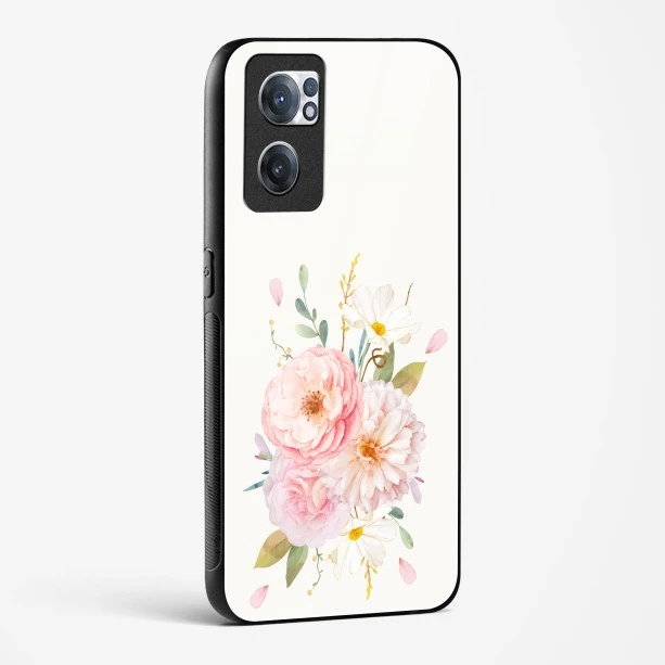 Glass Case For OnePlus Nord CE 2 5G - Flower Design Abstract 2