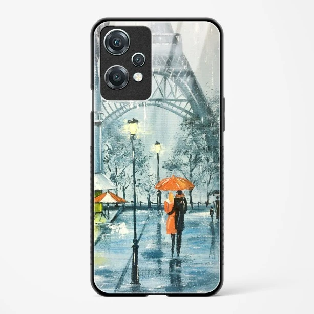 Glass Case For OnePlus Nord CE 2 Lite 5G - Romantic Couple Walking In Rain