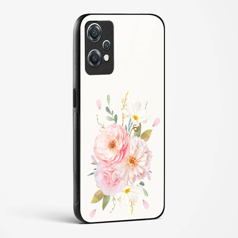 Glass Case For OnePlus Nord CE 2 Lite 5G - Flower Design Abstract 2