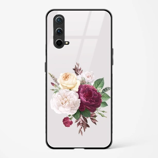 Glass Case For OnePlus Nord CE 5G - Flower Design Abstract 3