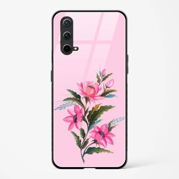 Glass Case For OnePlus Nord CE 5G - Flower Design Abstract 4
